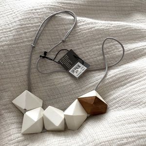 White chunky modern Necklace